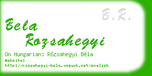 bela rozsahegyi business card